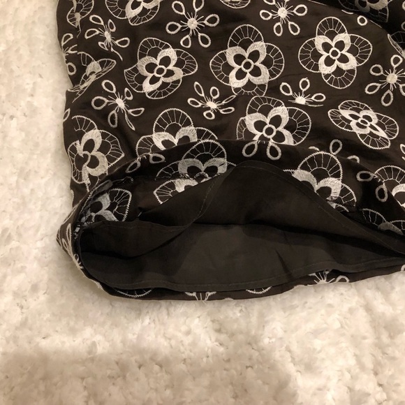 LOFT embroidered mini a line brown cotton … - Picture 6 of 8